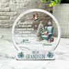 Great Grandson Reindeer Christmas Memorial Gift Snowglobe Keepsake Plaque