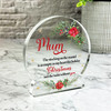 Mum Floral Remembrance Christmas Memorial Gift Snowglobe Keepsake Plaque Decor
