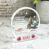 Nana White Chair Remembrance Christmas Memorial Gift Snowglobe Keepsake Plaque
