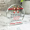 Gift For Great Grandma Christmas Red Bow Snowglobe Keepsake Plaque Decoration