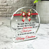 Gift For Mother-In-Law Christmas Red Bow Snowglobe Keepsake Plaque Decoration