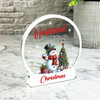 Gift For Husband Christmas Snowman Wine Snowglobe Keepsake Plaque Decoration