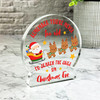 Search The Sky On Christmas Eve Santa Sleigh Gift Snowglobe Keepsake Plaque