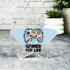 Gift For Gamer For Life Game Controller Graffiti Blue Star Award Keepsake Plaque
