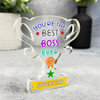Gift For The Best Boss Ever Award Trophy Keepsake Plaque Ornament Present