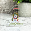Great Grandson Christmas Crazy Snowman Gift Xmas Tree Keepsake Plaque Decoration