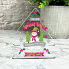 Gift For Sister Christmas Snowman Happiness & Peace Green Tree Keepsake Plaque