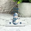 Gift For Mum Christmas Snowman Star Blue Xmas Tree Keepsake Plaque Decoration