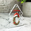 Floral Christmas Alphabet Santa Hat Letter C Gift Xmas Tree Keepsake Plaque