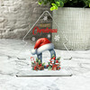 Floral Christmas Alphabet Santa Hat Letter D Gift Xmas Tree Keepsake Plaque