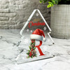 Floral Christmas Alphabet Santa Hat Letter R Gift Xmas Tree Keepsake Plaque