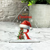 Floral Christmas Alphabet Santa Hat Letter R Gift Xmas Tree Keepsake Plaque
