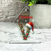 Floral Christmas Alphabet Santa Hat Letter V Gift Xmas Tree Keepsake Plaque