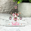 Gift For Sister Pink Christmas Mouse Xmas Tree Keepsake Plaque Decoration