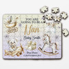 Going To Be A Nan Baby Pregnancy Announcement Gift Boy Custom Wood Jigsaw Puzzle