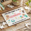 Grandma Pregnancy Announcement Gift Light Skin Baby Custom Wood Jigsaw Puzzle