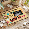 Uncle Pregnancy Announcement Gift Baby Scan Photo Custom Wood Jigsaw Puzzle