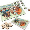 Birthday Gift For Grandad Beer Circle Photo Personalised Wooden Jigsaw Puzzle