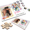 Birthday Gift Mum Flowers Glass Jar Photo Personalised Wooden Jigsaw Puzzle