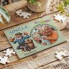 Birthday Gift For Uncle Beer Circle Photo Personalised Wooden Jigsaw Puzzle