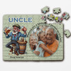 Birthday Gift For Uncle Beer Circle Photo Personalised Wooden Jigsaw Puzzle