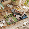 Dog Paws Heart Photo Collage Pet Gift Custom Personalised Wooden Jigsaw Puzzle