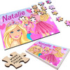 Barbie Cartoon Gift For Girls Custom Personalised Wooden Jigsaw Puzzle