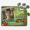 Birthday Gift For Son Photo Rugby Balls Custom Personalised Wooden Jigsaw Puzzle