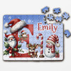 Christmas Gift Kids Santa Alphabet Letter E Personalised Wood Jigsaw Puzzle