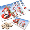 Christmas Gift Kids Santa Alphabet Letter J Personalised Wood Jigsaw Puzzle