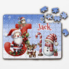 Christmas Gift Kids Santa Alphabet Letter J Personalised Wood Jigsaw Puzzle