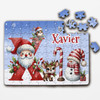 Christmas Gift Kids Santa Alphabet Letter X Personalised Wood Jigsaw Puzzle