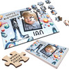 Kids Birthday Gift Boy Space Letter I Photo Personalised Wooden Jigsaw Puzzle