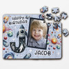 Kids Birthday Gift Boy Space Letter J Photo Personalised Wooden Jigsaw Puzzle