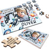 Kids Birthday Gift Boy Space Letter O Photo Personalised Wooden Jigsaw Puzzle