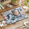 Kids Birthday Gift Boy Space Letter O Photo Personalised Wooden Jigsaw Puzzle
