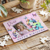 Kids Birthday Gift Girl Unicorn Letter R Photo Personalised Wooden Jigsaw Puzzle