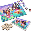 Kids Dark Skin Cute Fairies Gift For Girls Personalised Wooden Jigsaw Puzzle