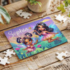 Kids Dark Skin Cute Fairies Gift For Girls Personalised Wooden Jigsaw Puzzle