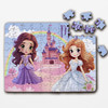 Kids Princesses Pink Castle Gift For Girls Personalised Wooden Jigsaw Puzzle