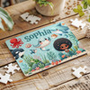Sealife Dark Skin Mermaid Kids Gift For Girls Personalised Wooden Jigsaw Puzzle