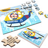 Teddy Bear Helicopter Pilot Children's Kids Gift Personalised Wood Jigsaw Puzzle