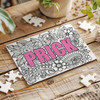 Mandala Prick Jigsaw Pink Rude Funny Gift Personalised Wooden Jigsaw Puzzle