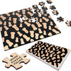 Penis Black Background Rude Funny Gift Custom Personalised Wooden Jigsaw Puzzle