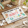 Aunty Pregnancy Announcement Gift Light Skin Baby Custom Wood Jigsaw Puzzle