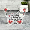 Romantic Gift For FiancÃ©e True Love Red Roses Keepsake Butterfly Ornament Plaque