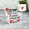 Romantic Gift For Partner True Love Red Roses Keepsake Butterfly Ornament Plaque
