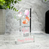 1st Birthday Gift For Girls Pink Balloon Fox Keepsake Number One Ornament Plaque