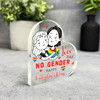 Lgbtq Romantic Valentine's Gift Partner Love Gender Keepsake Side Heart Plaque