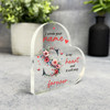 Romantic Gift Floral Initial S Keepsake Side Heart Ornament Plaque